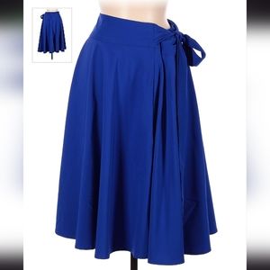 A-Line Royal Blue Wrap Skirt